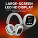 Foldable BT Headphones Travel Case with Mic Display
