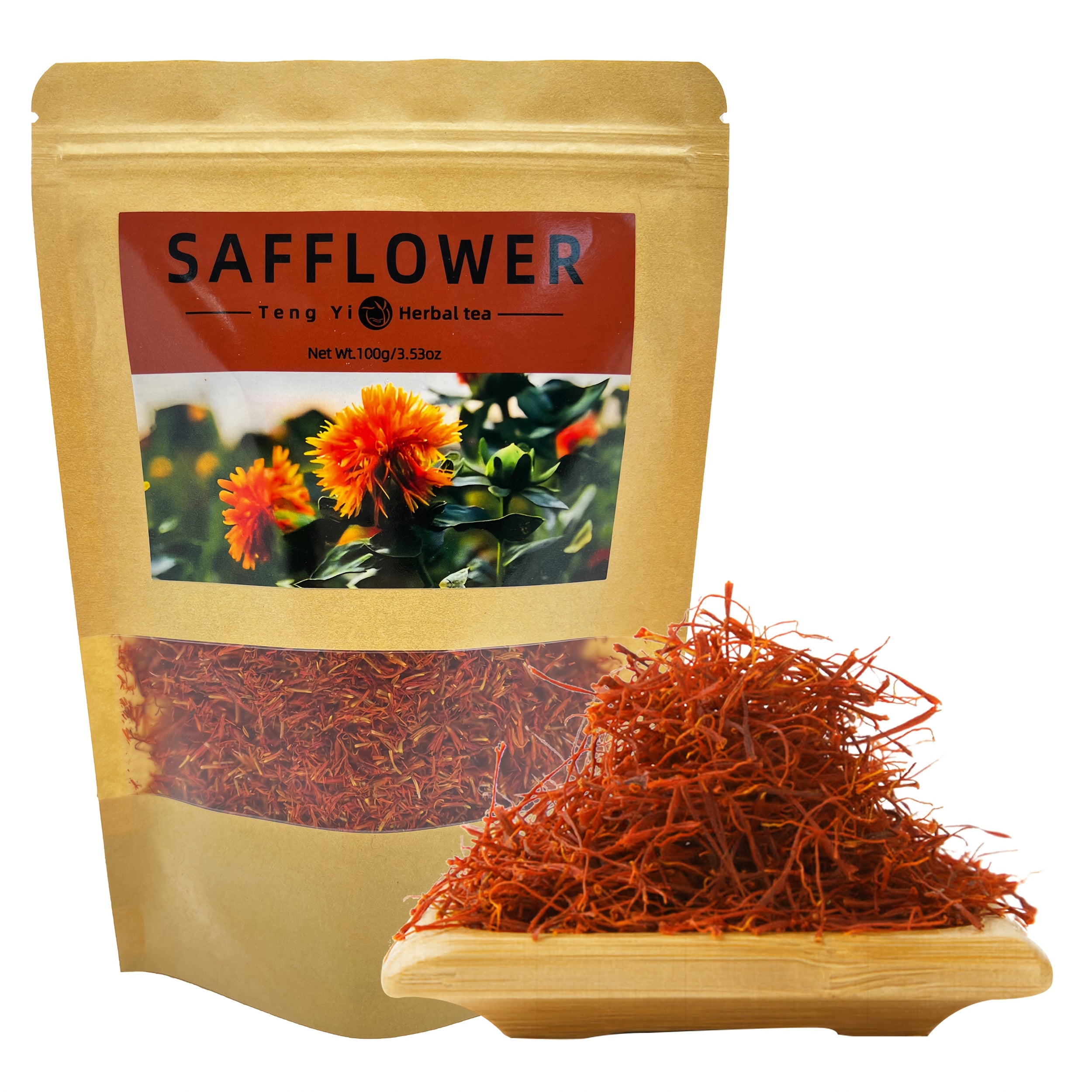 100g HighQuality Dried Safflower Petals Tea  Pure Unrefined AllergyFree for Health  Flavor