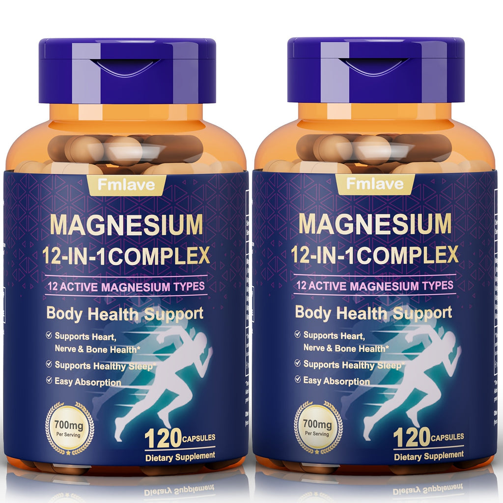 240 Capsules  12in1 Magnesium Glycinate Complex 700mg Calm  Sleep Supplement