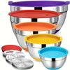 Stainless Steel Bowl Set Versatile Stackable Airtight MultiPurpose Nesting Storage Bowls