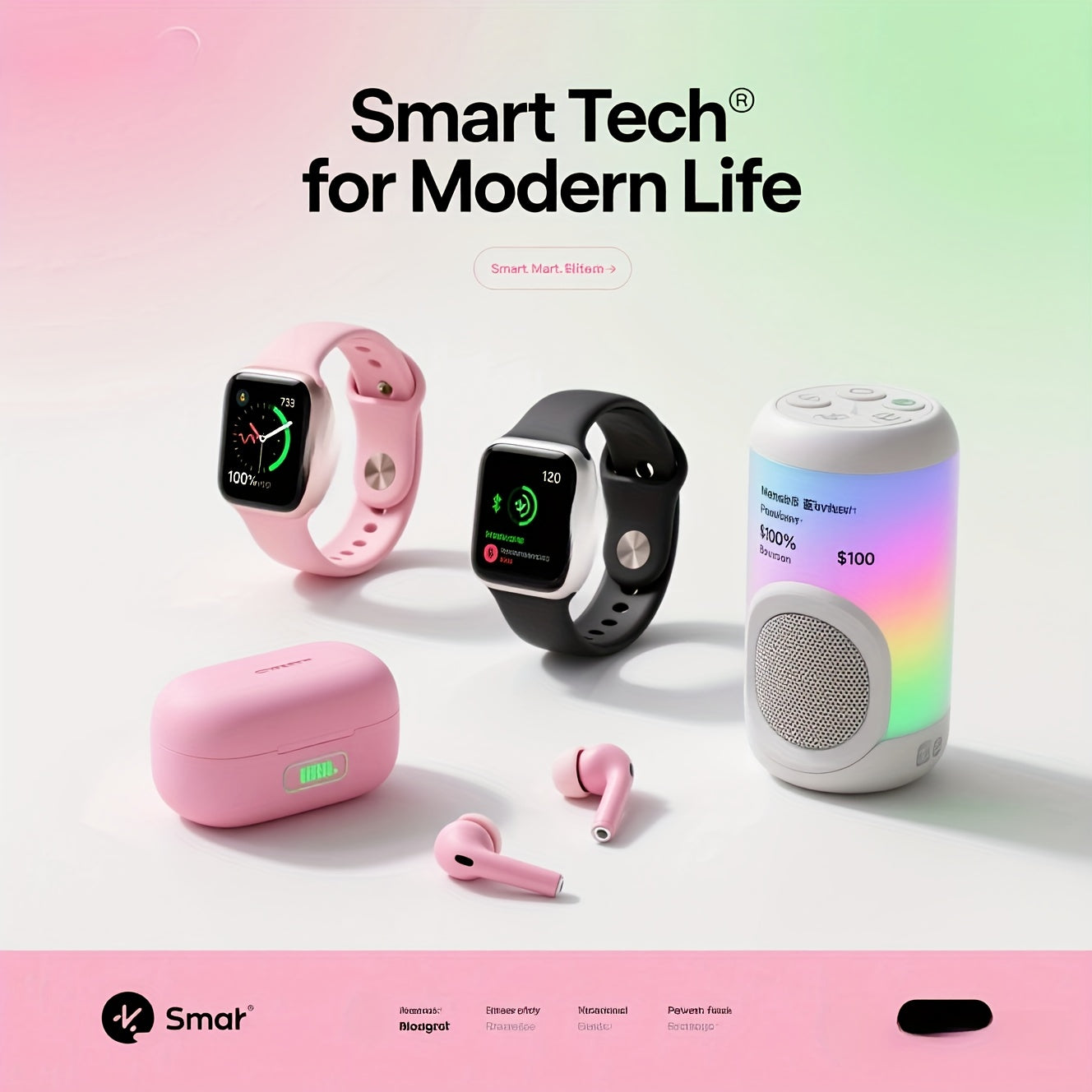 3in1 Wireless Earbuds Smartwatch  Audio System Bundle  TouchScreen Compatible LongLasting Battery OpenEar Headphones with LED Charging Dock  Ideal Gift Set for Running Gaming Smart Tech s   Device