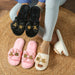 Cozy Bear Bow Slippers AllSeason Comfort OpenToe Style