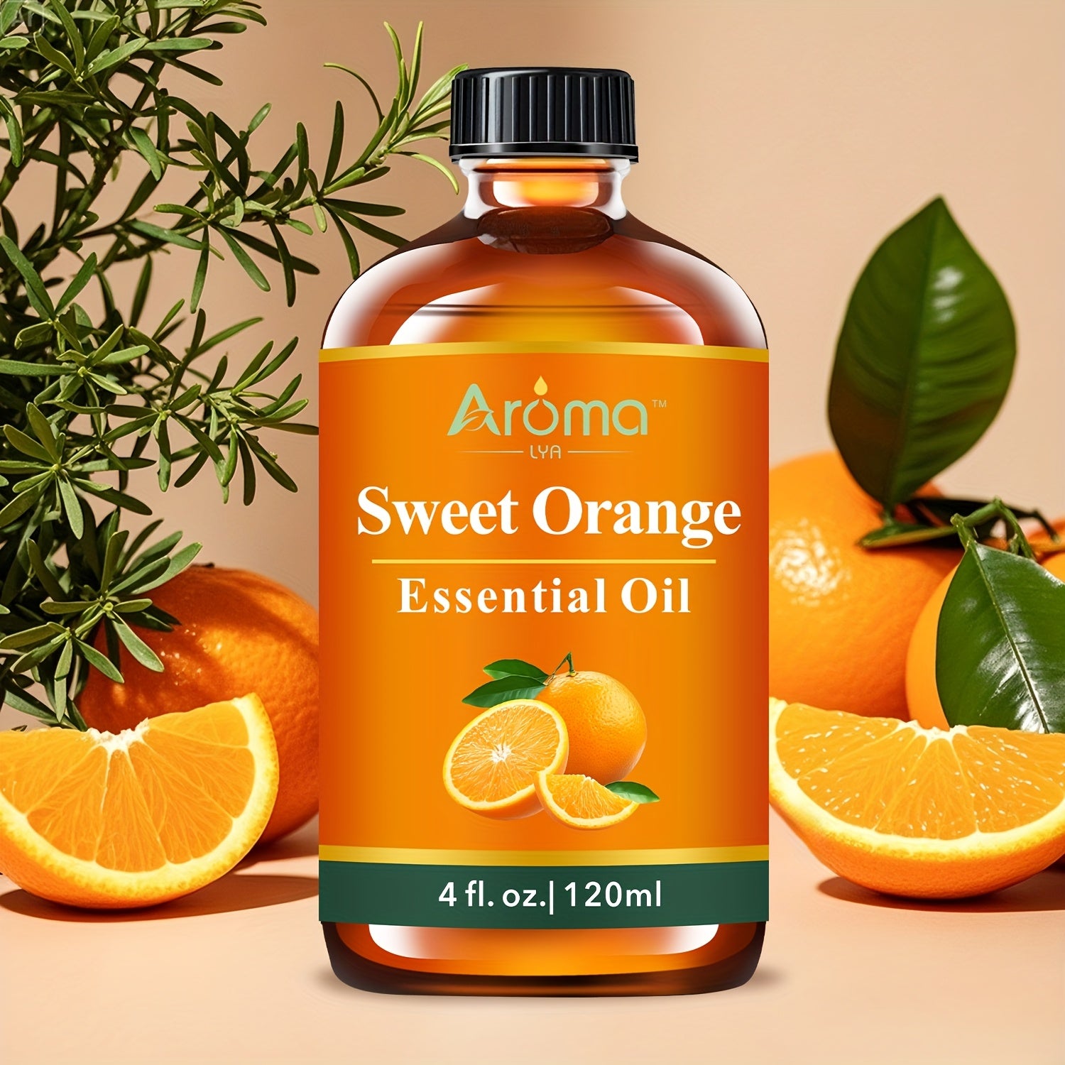 Sweet Orange Essential Oil 120ml  Fresh  Intense Aroma for Diffusers Sprays