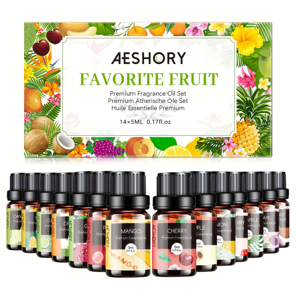 Fruity Essential Oils Set  TOP 14 Fragrance Oils for Diffusers  