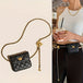 Chic French Mini Square Crossbody TurnLock Chain Purse