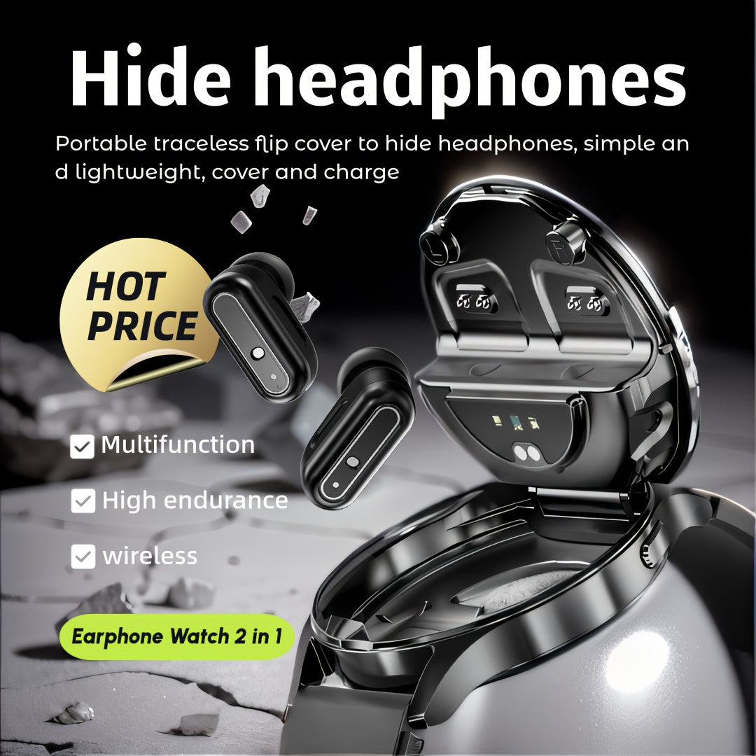 Smart Watch Headphones In One Highdefinition Audio AI Noise Reduction Call Headphones Watch Headphones with Dual Health Monitoring Sleep Monitoring And Various Sports Monitoring Suitable for iPhone And Android Mens And Womens Smart Watches