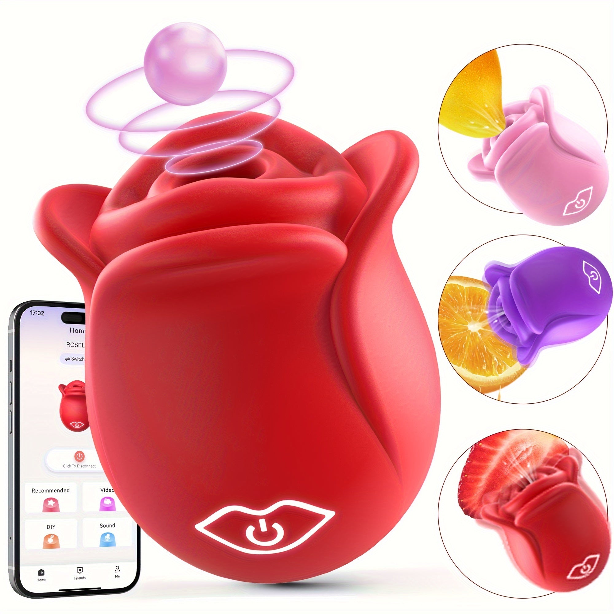 7 Suction Mode Rose Vibrator  Clitoral  Vaginal Massager Toy