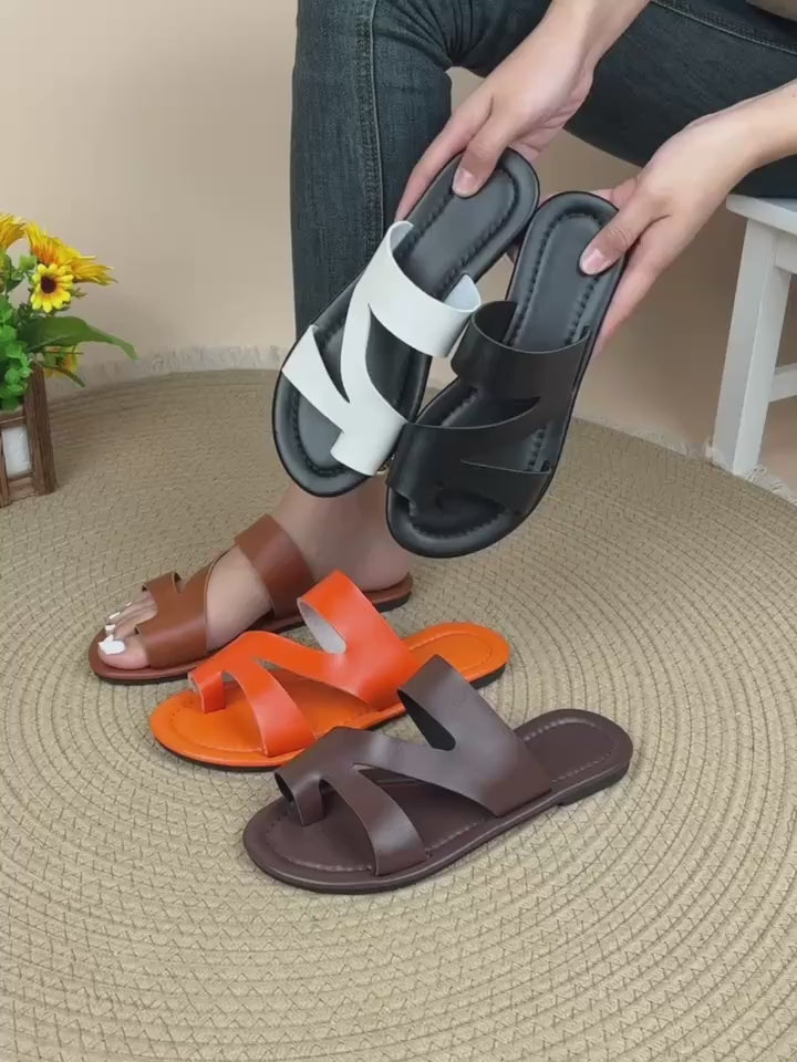 Luxury Cushioned Light Beach Flats Chic  Comfy