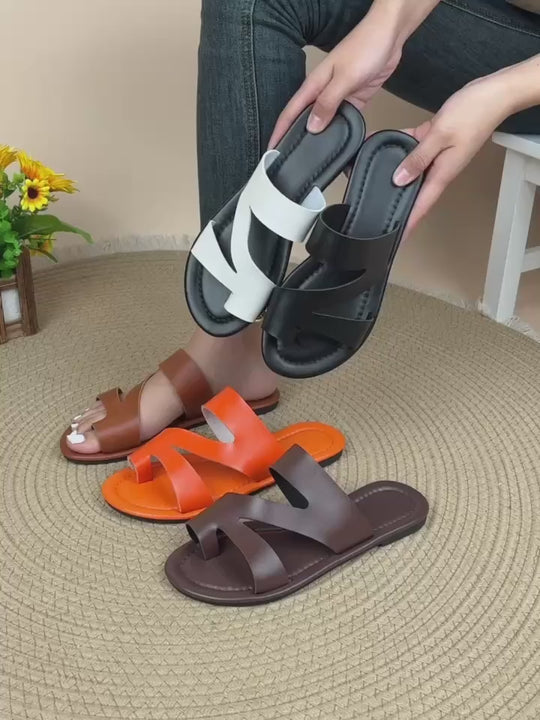 Luxury Cushioned Light Beach Flats Chic  Comfy